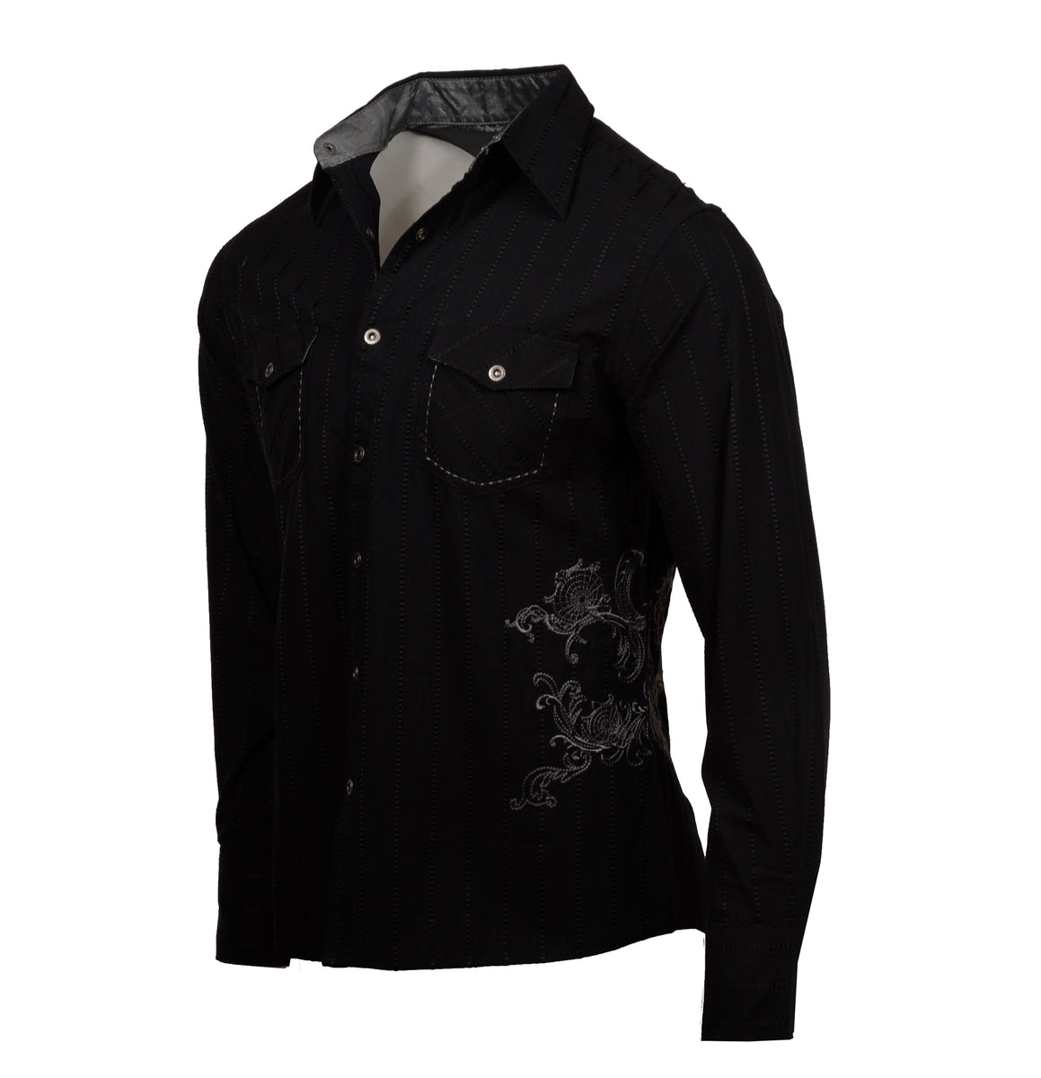 Men's LS Button Up Embroidered Shirt | Highway by Rock Roll n Soul