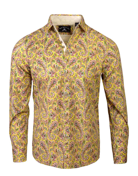 Mens Paisley Button Up Fashion Shirt | Haizey by Rock Roll n Soul