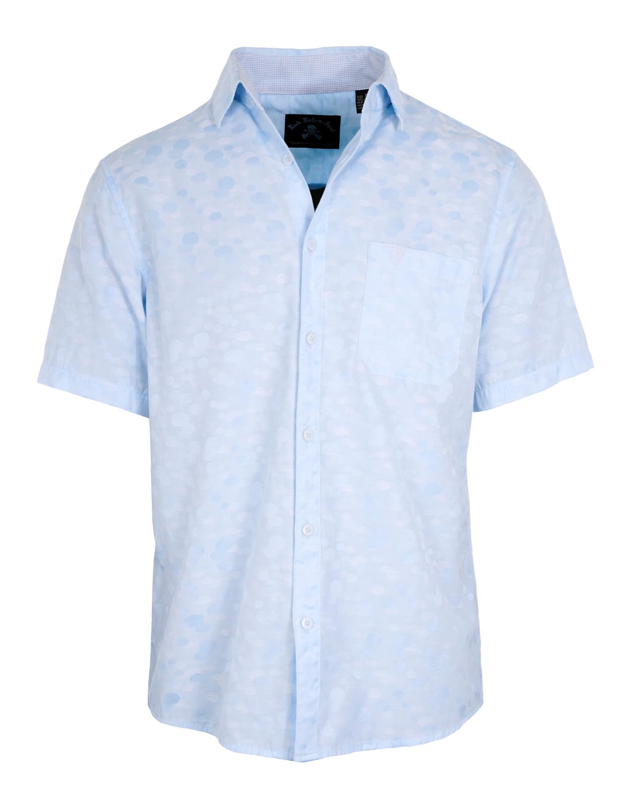 S/S Fashion Button up Shirt | Die Young in Blue by Rock Roll n Soul