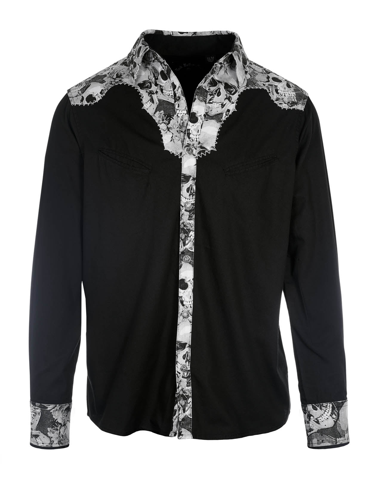 Men's LS Western Shirt | La Grange in Black by Rock Roll n Soul