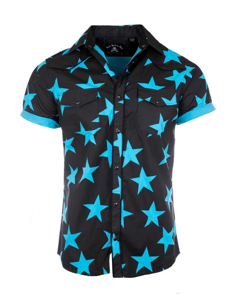 Polo Shirt — Blue Stars